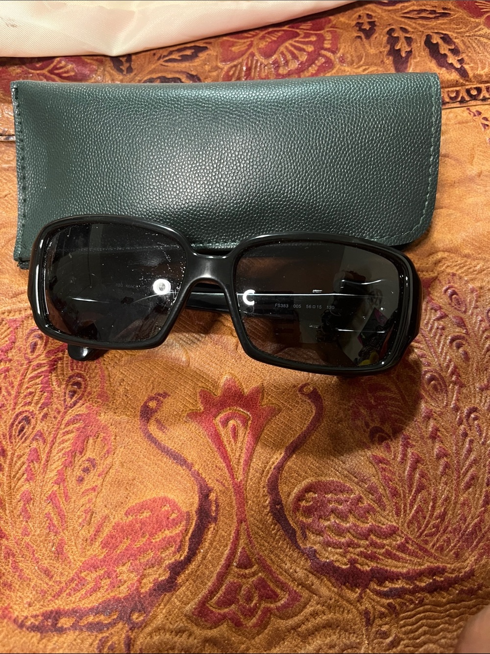 Fendi Black Women's Sunglasses with Green Case